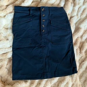 Petite LOFT Navy Blue Pencil Skirt